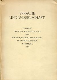 Sprache und Wissenschaft. (Umschlag)