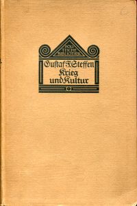 Steffen, Krieg und Kultur. (Umschlag)