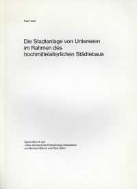 Hofer, Die Stadtanlage von Unterseen im Rahmen des hochmittelalterlichen Städteb (Umschlag)