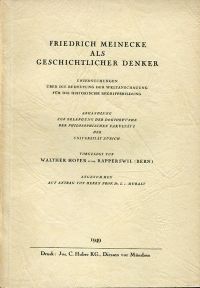 Hofer, Friedrich Meinecke als geschichtlicher Denker. (Umschlag)
