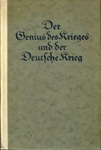 Scheler, Der Genius des Krieges und der Deutsche Krieg. (Umschlag)