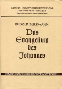 Bultmann, Das Evangelium des Johannes. (Umschlag)