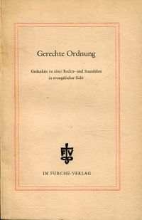 Gerechte Ordnung. (Umschlag)