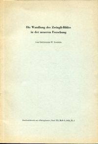 Locher, Die Wandlung des Zwingli-Bildes in der neueren Forschung. (Umschlag)