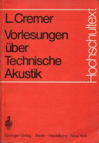 Cremer, Vorlesungen über technische Akustik. (Umschlag)