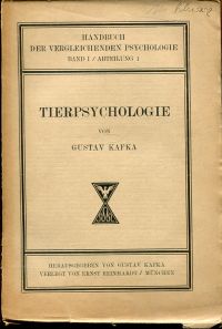 Kafka, Handbuch der vergleichenden Psychologie, Band 1: (Umschlag)