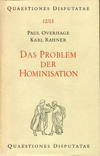 Overhage, Das Problem der Hominisation. (Umschlag)