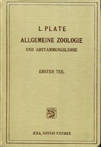 Plate, Allgemeine Zoologie und Abstammungslehre. (Umschlag)