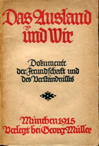 Floerke, Das Ausland und wir. (Umschlag)