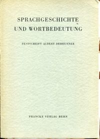 Sprachgeschichte und Wortbedeutung. (Umschlag)