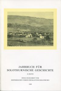 Jahrbuch für Solothurnische Geschichte; 62. Band/1989. (Umschlag)