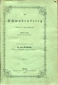 Lenz, Der Schwabenkrieg. (Umschlag)