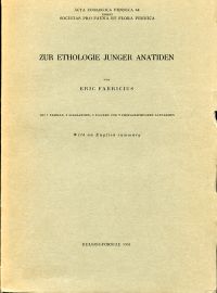 Fabricius, Zur Ethologie junger Anatiden. (Umschlag)