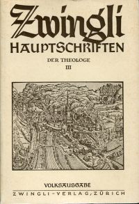 Pfister, Zwingli, der Theologe, Teil 3. (Umschlag)