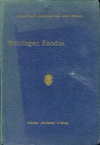 Holzinger, Exodus. (Umschlag)