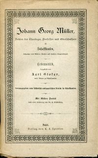 Stokar, Johann Georg Müller, Doktor der Theologie, Professor und Oberschulherr z (Umschlag)