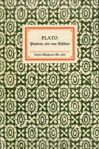 Plato: Phaidros, oder vom Schönen. (Umschlag)