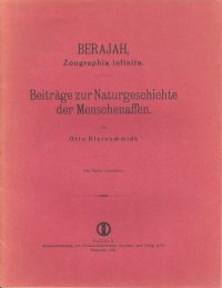Kleinschmidt, Beiträge zur Naturgeschichte der Menschenaffen. (Umschlag)
