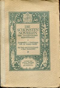 Keller, Die schönsten Novellen der italienischen Renaissance. (Umschlag)