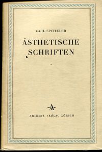 Spitteler, Ästhetische Schriften. (Umschlag)