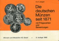 Jaeger, Die deutschen Münzen seit 1871. (Umschlag)