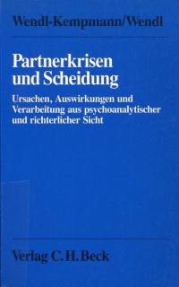 Wendl-Kempmann, Partnerkrisen und Scheidung. (Umschlag)