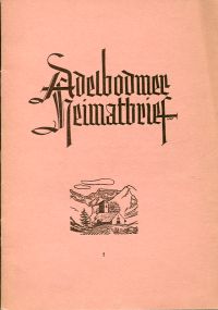 Adelbodmer Heimatbrief, Nr. 5, Herbst 1950. (Umschlag)