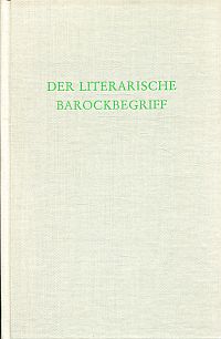 Barner, Der literarische Barockbegriff. (Umschlag)