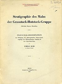 Rod, Stratigraphie des Malm der Graustock-Hutstock-Gruppe (Melchtal, Kanton Obwa (Umschlag)