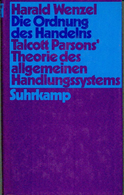 Wenzel, Die Ordnung des Handelns. (Einband)