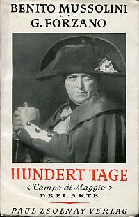 Mussolini, Hundert Tage. (Umschlag)