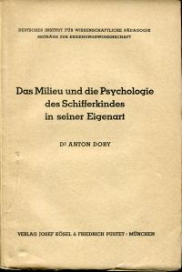 Dory, Psychologie des Schifferkindes (Umschlag)