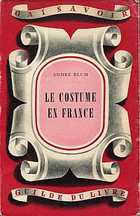 Blum, Le costume en France. (Umschlag)