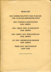 Bericht des Kommandanten der Flieger- und Fliegerabwehrtruppen, der Generaladjut (Umschlag)