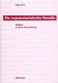 Jens, Die expressionistische Novelle. (Umschlag)