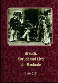 Rowald, Brauch, Spruch und Lied der Bauleute. (Umschlag)