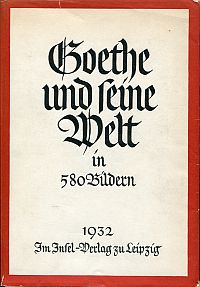 Wahl, Goethe und seine Welt. (Umschlag)