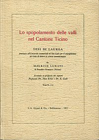 Lurati, Lo spopolamento delle valli nel Cantone Ticino. (Umschlag)