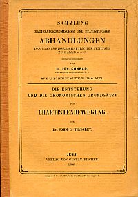 Tildsley, Die Entstehung und die ökonomischen Grundsätze der Chartistenbewegung. (Umschlag)
