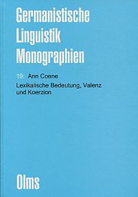 Coene, Lexikalische Bedeutung, Valenz und Koerzion. (Umschlag)