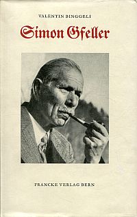 Binggeli, Simon Gfeller, der Emmentaler Mundartdichter. (Umschlag)