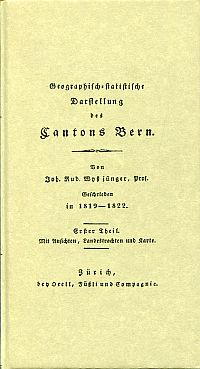 Wyss, Geographisch-statistische Darstellung des Cantons Bern. (Umschlag)