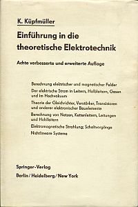 Küpfmüller, Einführung in die theoretische Elektrotechnik. (Umschlag)