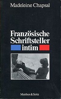 Chapsal, Französische Schriftsteller intim. (Umschlag)
