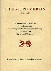 Wanner, Christoph Merian 1800 - 1858. (Umschlag)