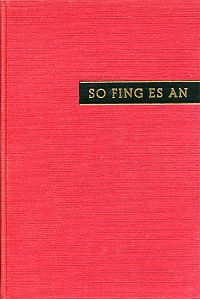 Ostwald, So fing es an. (Umschlag)