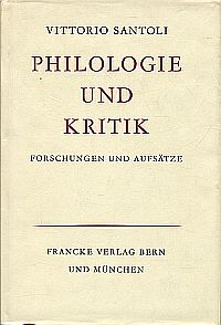 Santoli, Philologie und Kritik. (Umschlag)