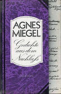 Miegel, Gedichte aus dem Nachlass. (Umschlag)