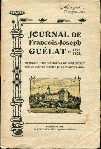 Guélat, Journal de François-Joseph Guélat 1791-1802. (Umschlag)
