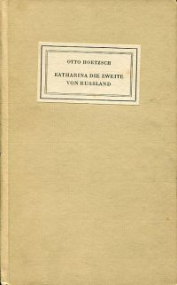 Hoetzsch, Katharina die Zweite von Rußland. (Umschlag)